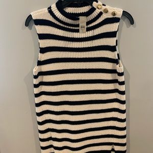 LOFT striped knit vest
